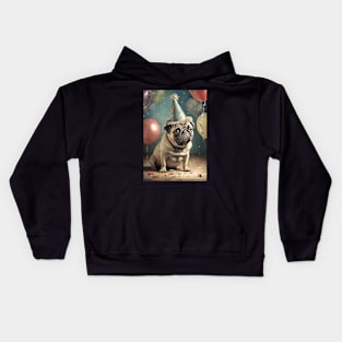 Pug Dog Birthday Card #4 Kids Hoodie